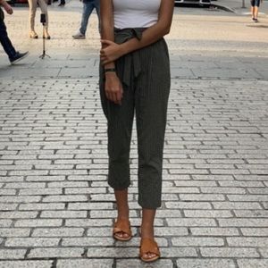 Olive green linen pants